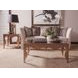 Van Cleef Antiqued Brushed Silver Square Glass Top End Table