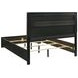 Miranda Black Queen Upholstered Panel Bed