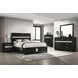 Miranda Black Queen Upholstered Panel Bed