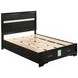 Miranda Black Full Platform Storage Bed
