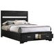 Miranda Black Full Platform Storage Bed
