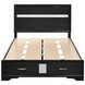 Miranda Black Full Platform Storage Bed