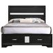 Miranda Black Full Platform Storage Bed