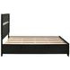 Miranda Black Full Platform Storage Bed