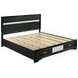 Miranda Black King Platform Storage Bed