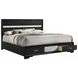 Miranda Black King Platform Storage Bed