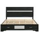 Miranda Black King Platform Storage Bed