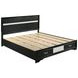 Miranda Black California King Storage Panel Bed