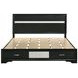 Miranda Black California King Storage Panel Bed