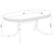 Retro White Oval Dining Table