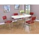 Retro White Oval Dining Table
