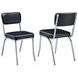 Retro Black Black Dining Chair Set of 2