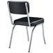 Retro Black Black Dining Chair Set of 2