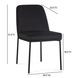 Sydney Black Performance Fabric Upholstered Dining Chair Set of 2