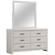 Brantford Coastal White 6 Drawer Dresser with Mirror