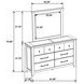 Hazlewood Vineyard Oak 6 Drawer Dresser with Mirror