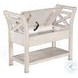 Willow Nest Marble White 36" Accent Bench with Storage