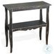 Cozy Luxe Black Sand 28" Rectangular Side Table