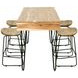 Rollins Natural 5 Piece Counter Height Dining Set with Storage USB Charging