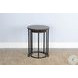 Havenstead Dark Brown 18" Round Nesting Table Set