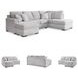 Gabyleigh Nickel 2 Piece Performance Fabric Sectional with RAF Chaise