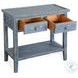 Cozy Luxe Ocean Blue 33" Rectangular Side Table