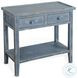 Cozy Luxe Ocean Blue 33" Rectangular Side Table