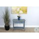 Cozy Luxe Ocean Blue 33" Rectangular Side Table