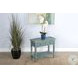 Seabright Green Rectangular Side Table with 2 Drawer