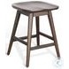 Autumn Echo Coffee Bean Saddle Seat Counter Height Stool