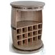 Sagewyn Natural Half Barrel Wine Bar with Metal Accents