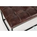 Global Archive Dark Sienna Leather Hogan Bench