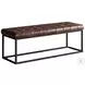 Global Archive Dark Sienna Leather Hogan Bench