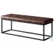 Global Archive Dark Sienna Leather Hogan Bench