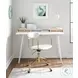 Harvey White And Natural Wood Desk