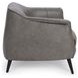 Martel Vienna Stone Leather Upholstered Accent Chair
