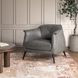Martel Vienna Stone Leather Upholstered Accent Chair
