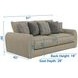 Ezra Twine 91" Sofa with Cuddler Coil Cushions