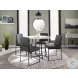 Fuji Grey PU And Black Steel High Back Dining Chair Set of 2