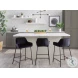 Daniella Black Velvet And Black Metal Counter Height Stool Set of 2