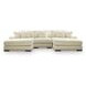 Lindyn Ivory 3 Piece Sectional with Double Chaise