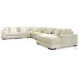 Lindyn Ivory 6 Piece Sectional with RAF Chaise