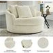 Lindyn Ivory Oversized Swivel Accent Chair