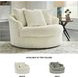 Lindyn Ivory Oversized Swivel Accent Chair