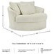 Lindyn Ivory Oversized Swivel Accent Chair