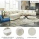 Lindyn Ivory 6 Piece Sectional with LAF Chaise