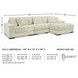 Lindyn Ivory 3 Piece Sectional with RAF Chaise