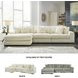 Lindyn Ivory 3 Piece Sectional with LAF Chaise