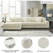 Lindyn Ivory 3 Piece Sectional with LAF Chaise