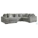 Lindyn Fog 4 Piece Sectional with LAF Chaise